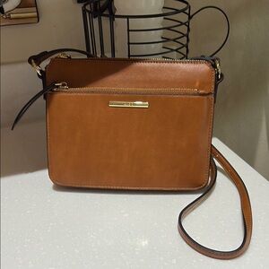 Aldo Brown Crossbody Bag with Adjustable Strap and Top Flap
